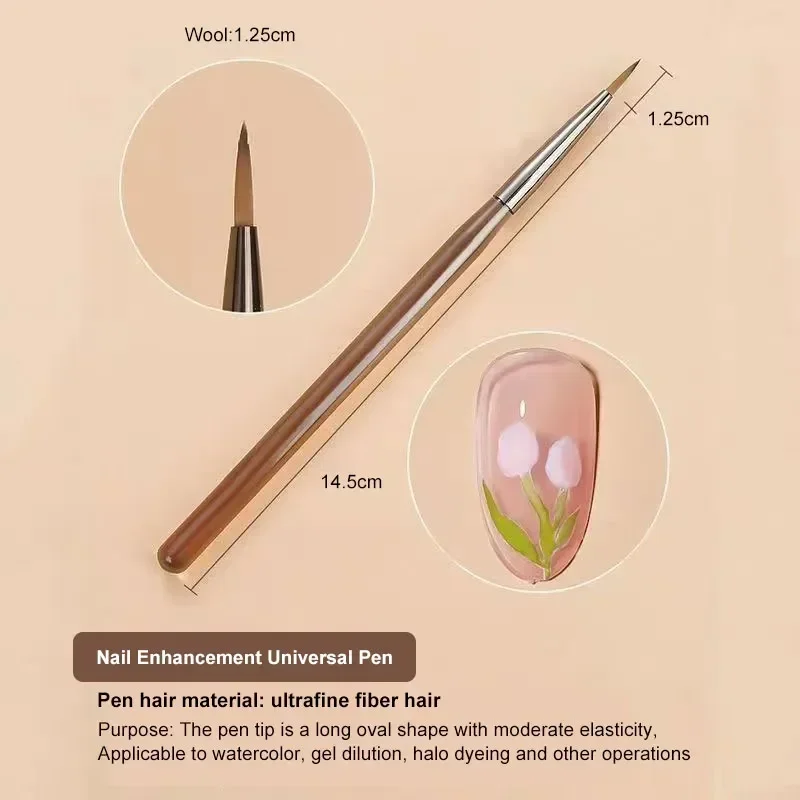 9PCS UV Gel Nail Brush Liner DIY Painting Pen Manicure Acrylic Drawing Brush for Nail Art Design Nails Tip Display Painting Tool 6