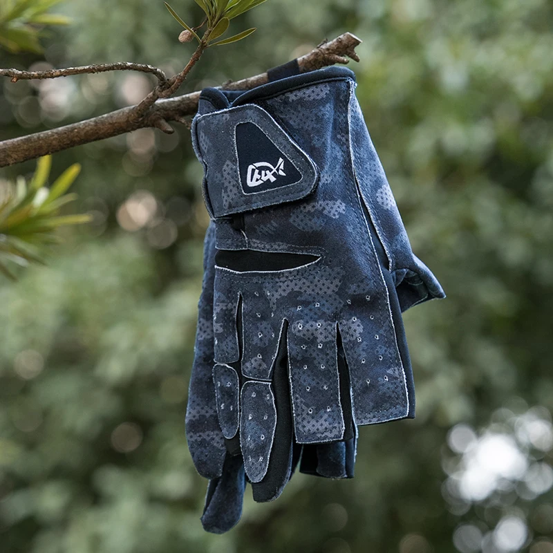 Fishing Gloves Cut Resistant Gloves Anti-cutting Anti-Slip Three-finger Gloves for Fishing Tool Spinning Reel