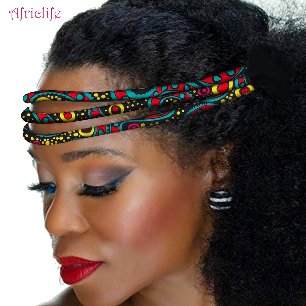 African Wax Print Headband Kente 3 Strand Afrocentric Headwrap Handmade Accessory african head wraps
