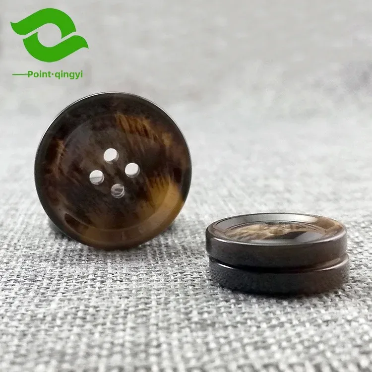 Fashionable Resin Button Sweater Accessories Four Eyes Suite Jacket Clothing Fasteners Solid Color Clothes Buttons For Men Women