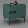 Nordic Minimalist Bedside Table Solid Wood Bedside Storage Cabinet Bedroom Leather Art Simple Modern Personality Stylish Cabinet 1