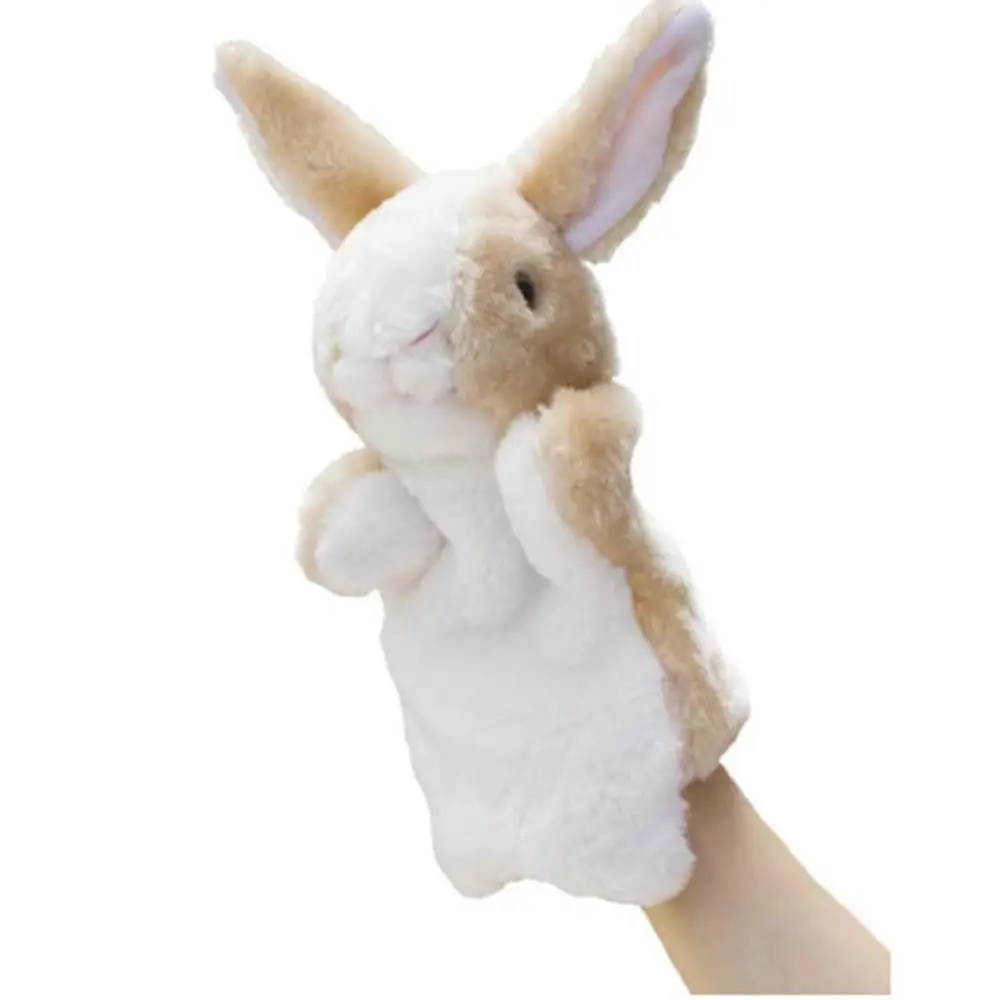 Cute Plush Rabbit Bunny Hand Puppet Stuffed Animal Cartoon Finger Puppet Soft Teaching