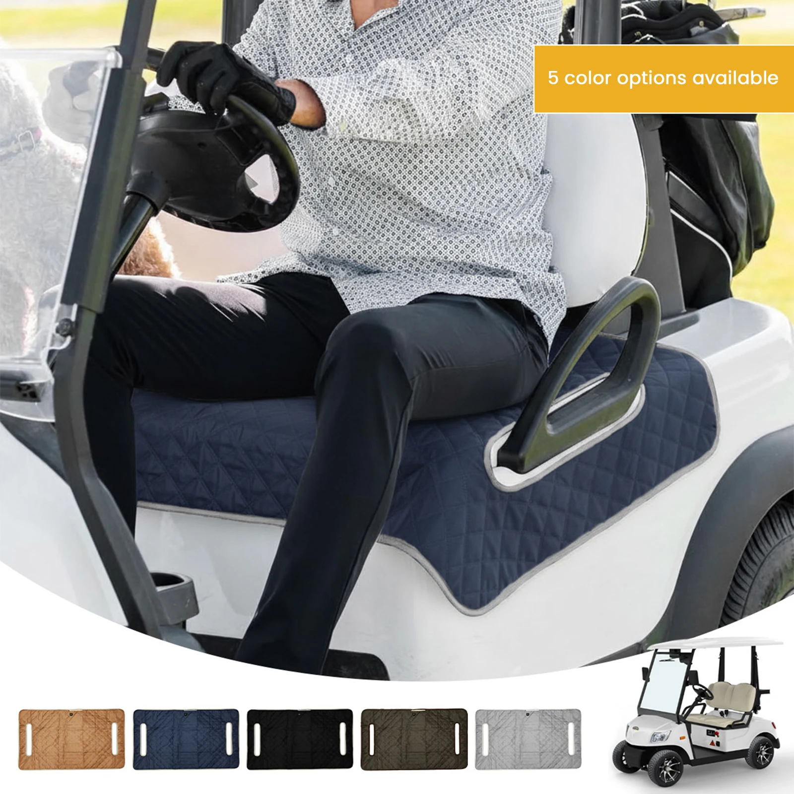 Golf Cart Seat Towel Blanket Waterproof Heated Seat Cushion Travel Sports Cart Seat Cushion Cover Golf Cart Accessories