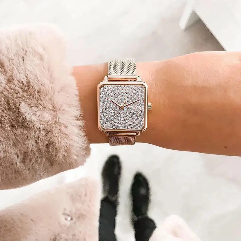 2023 New High Quality Luxury Fashion High-end Mantianxing Diamond Steel Belt Women Quartz Watch Boy Business Sport Clock Relojes