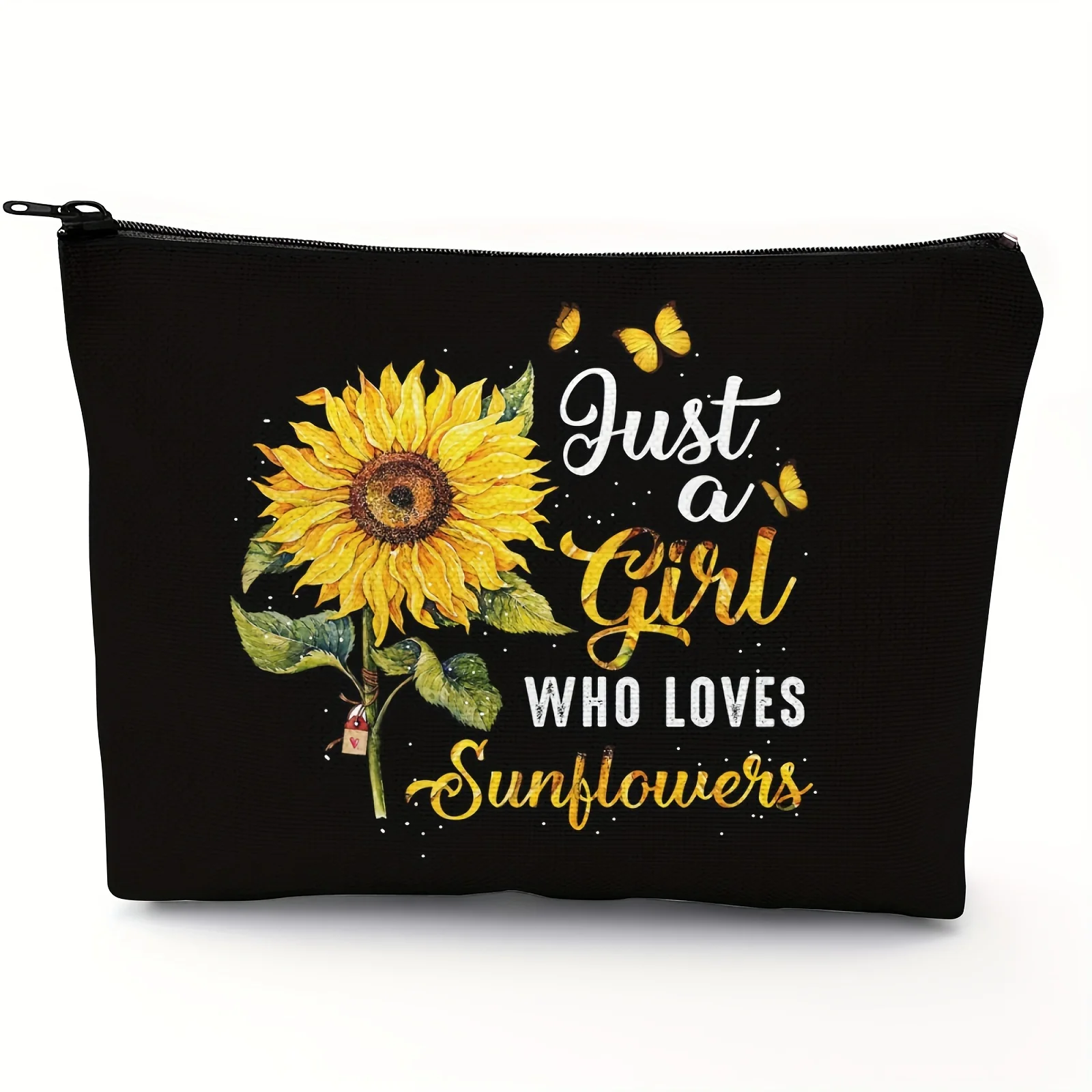 

Women's Sunflower Cosmetic Travel Bag - Durable, Zippered, Portable Pouch – The Perfect Gift for Sunflower Lovers