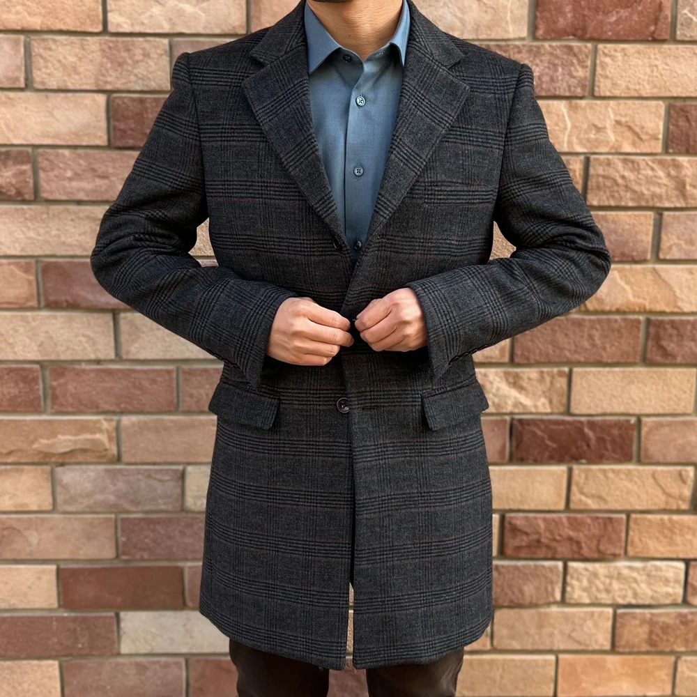 New Fashion Design Tailor Made Medium Long Heavy Wool Blend Coat For Men Coat For Men Coats Winter Jackets Woolen