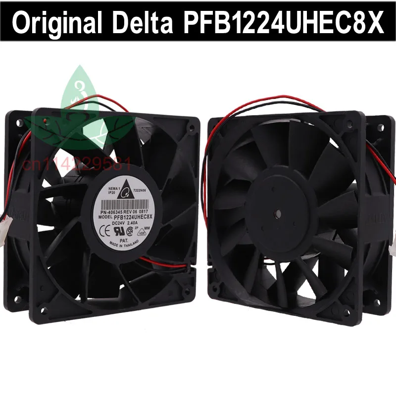 Ventilador Térmico para Delta Pfb1224uhec8x 12038 24v 2.40a Fios 120 mm Grande Volume de ar Ventilador de Refrigeração do Inversor