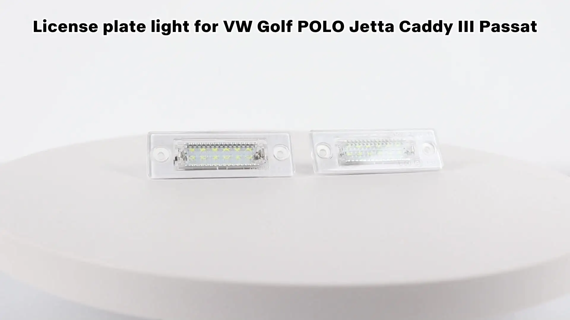 Lot 2 LED Lumière Plaque Immatriculation Canbus Blanc 6000K Pour VW T4, Passat B5, Caddy, Jetta
