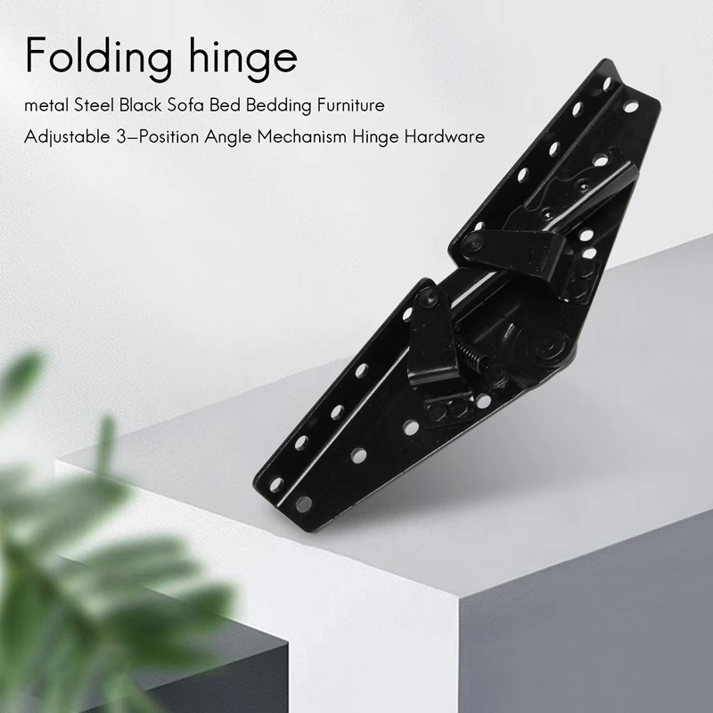 Metal Steel Black Sofa Bed Bedding Furniture Adjustable 3-Position Angle Mechanism Hinge Hardware