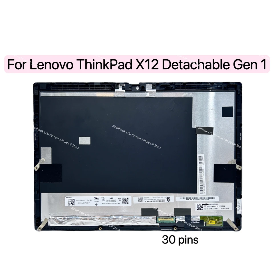 For Lenovo ThinkPad X12 Detachable Gen 1 LCD Display Touch Screen