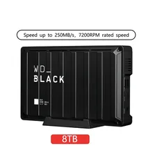  Western Digital WD 8TB 12TB D10 Game Drive Portable External Hard Drive HDD USB 3.2 Gen 1 7200RPM HDD WD_BLACK Original 