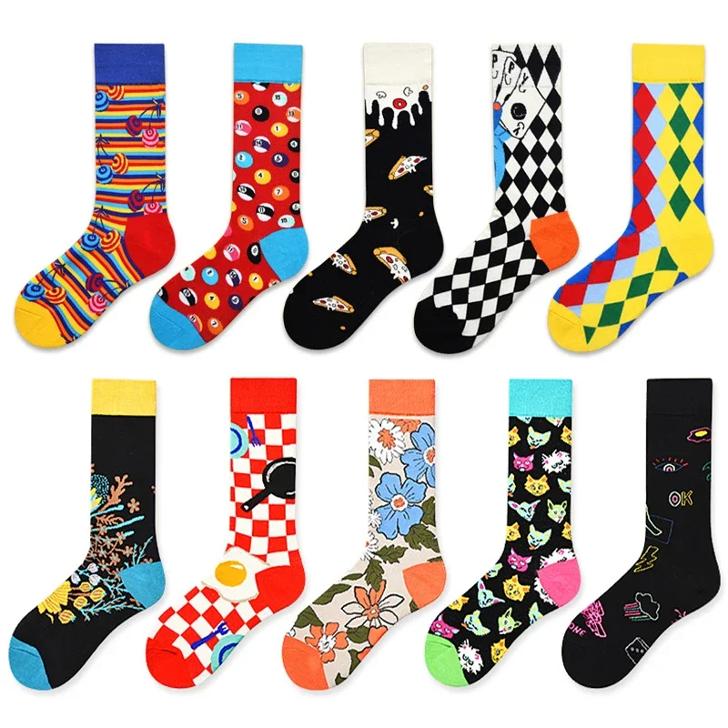 

Funny Men Women Fashion Harajuku Fruit Socks Lovely Art WithCartoon Fruit Tide Brand Couple Socks designer socks