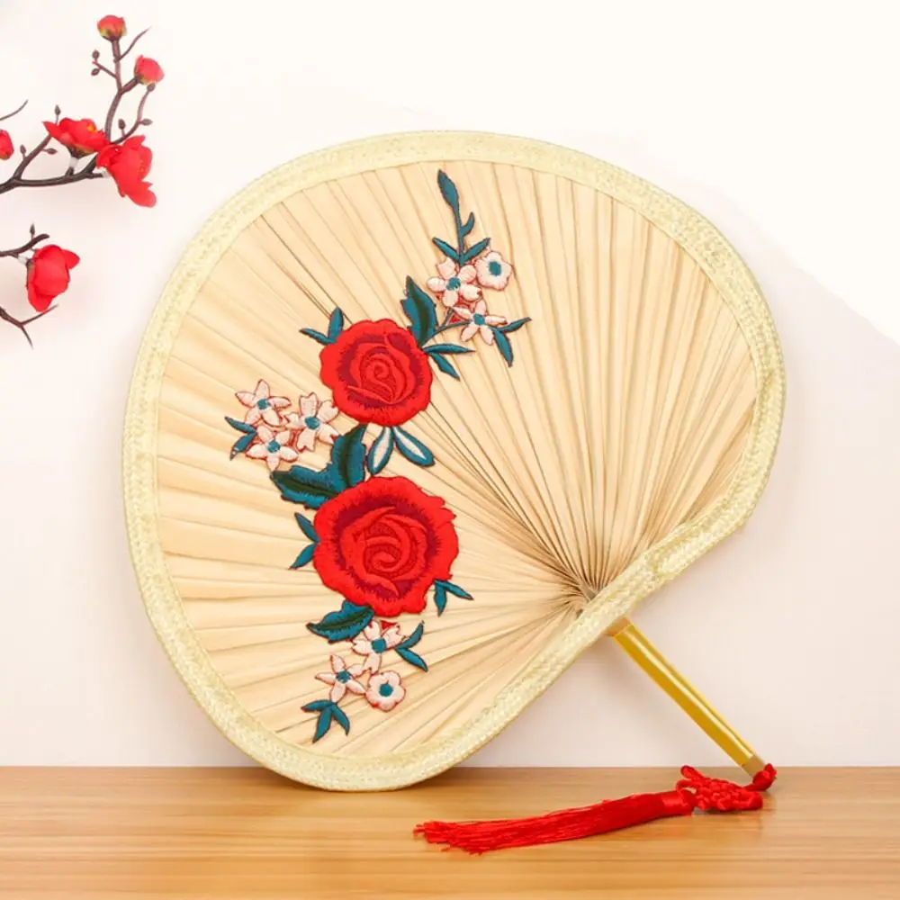Portable Lightweight Handmade Hand Fan Manual Natural Palm-Leaf Fan Decoration Summer Cooling Accessories