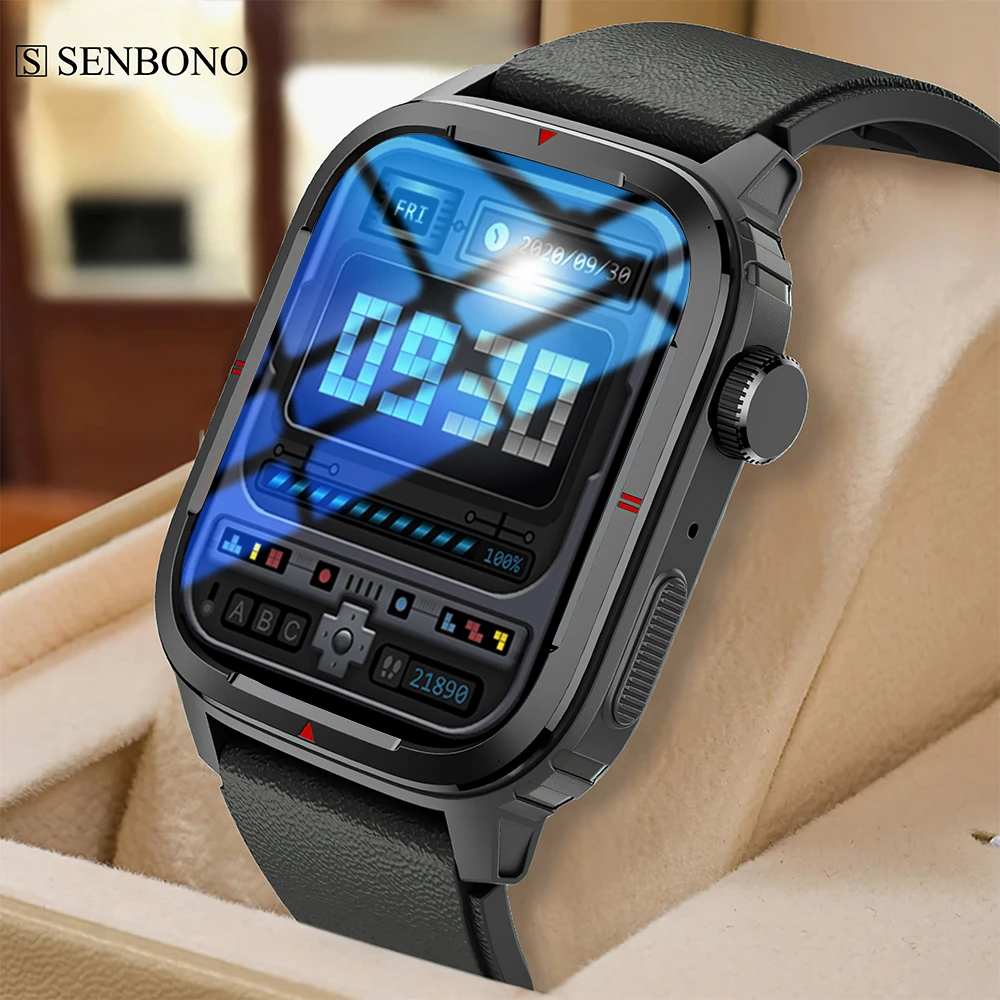 2022 New Men Bluetooth Call Smart Watch Full Touch Dial Sport Fitness