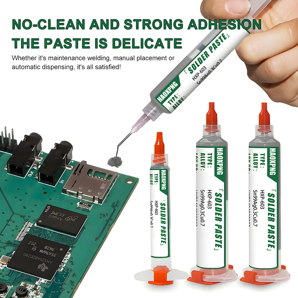Lead-free Syringe Solder Flux For Soldering Led Smd Repair Tin Paste Melting Point 172/217℃_voghion.com