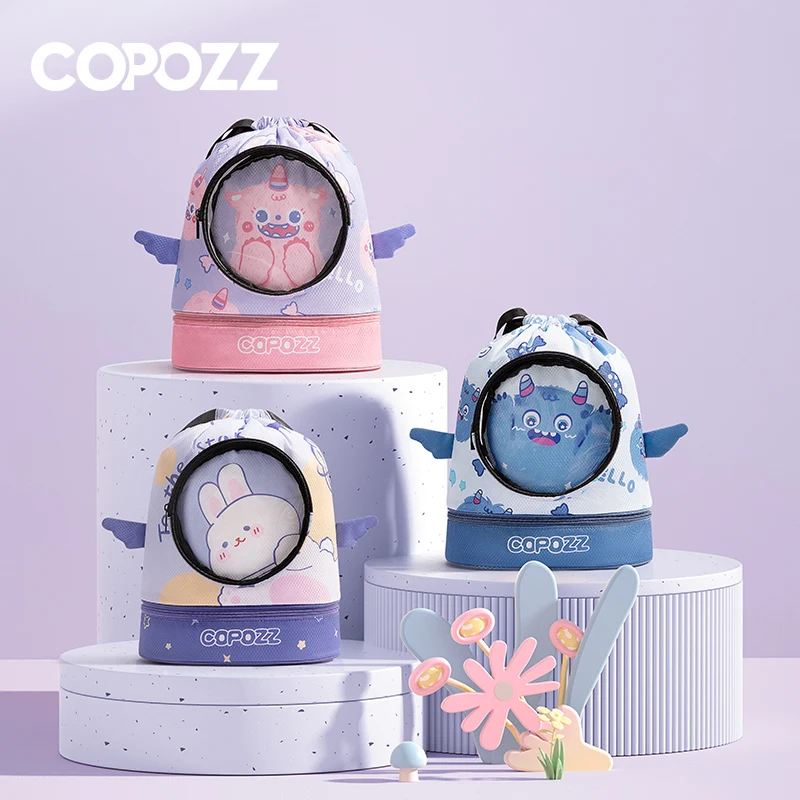 COPOZZ 32604 Child Kids Backpack Boys Girls Swimming Bag Adjustable Waterproof Cartoon Sports Large Capacity Dry Wet Bags Camping Pool Beach - Image 2