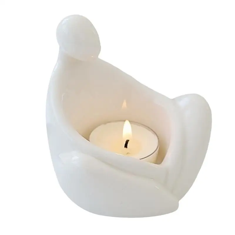 

Ceramic Candle Holder Aesthetic Aromatherapy Ornaments Taper Candle Stand With Human Body Design For Home Decor Accessories