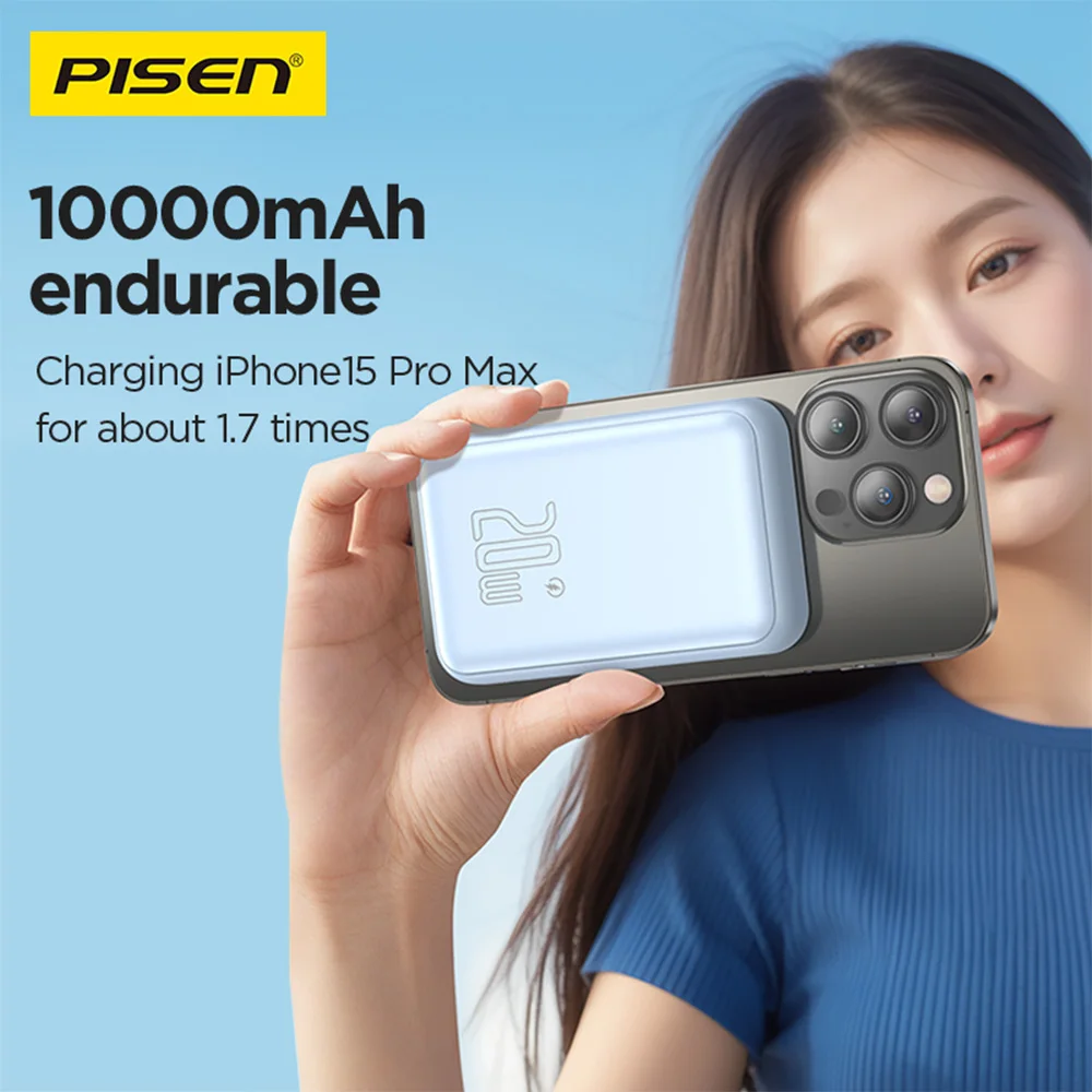 PISEN Power Bank 20W Magnetic for iPhone Samsung