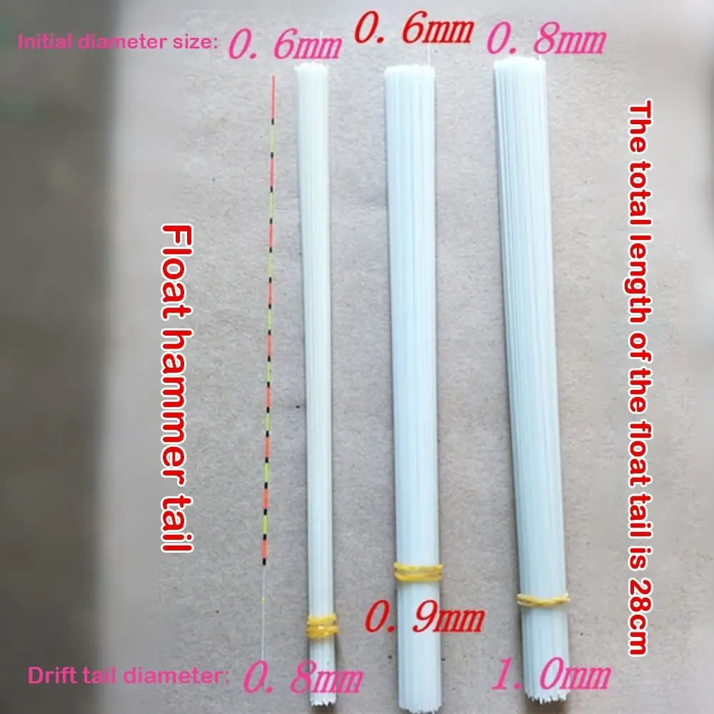 Baguettes fibre de verre coniques 28cm pour fabrication queues de leurres calmar et flotteurs DIY