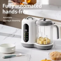 Многофункциональная машина для приготовления детского питания, автоматический процессор, пароварка, блендер для пюре, подогреватель молока с дисплеем температуры — изображение 3