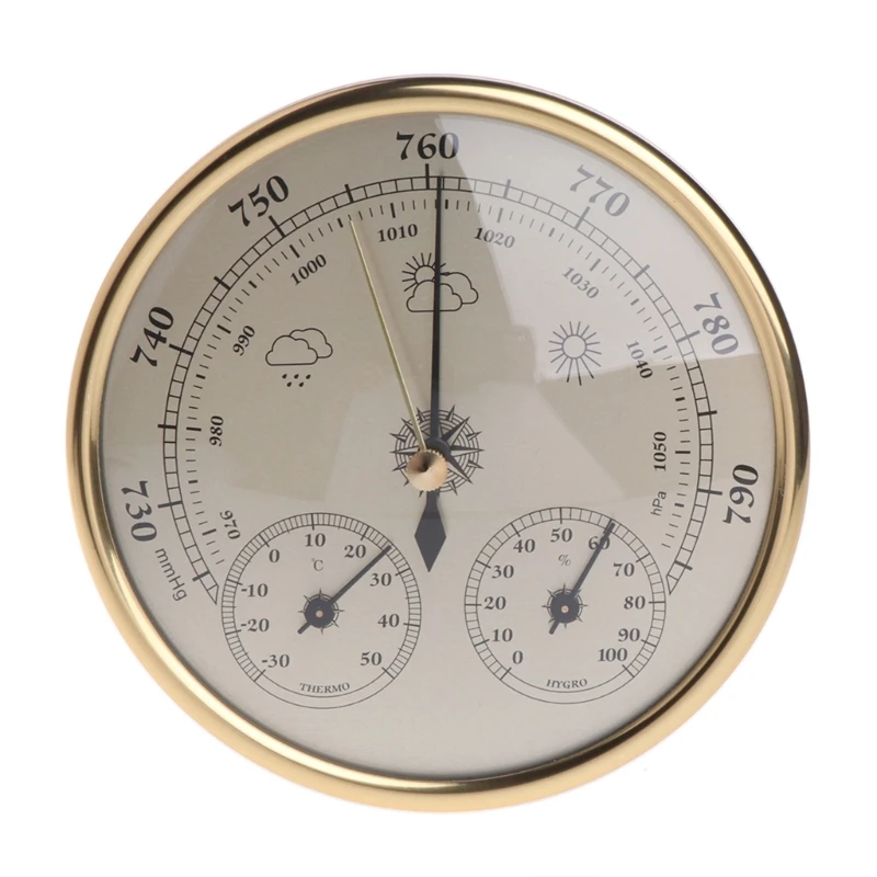 

Three in Portable Household Temperature Humidity Pressure Barometer For Hanging or Placing on a Surface