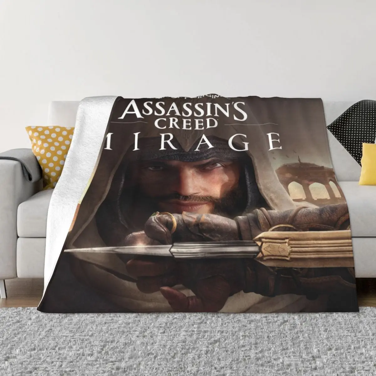 Assassins Creed Mirage Coperta Copridivano Flanella Decorazione Gioco Multifunzione Coperta Super Morbida Per Letto Trapunta Camera Da Letto