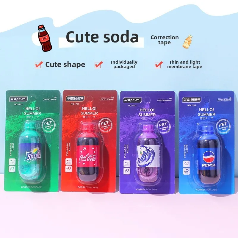 Korean Mini Soda drink Bottle Kawaii White Out Corrector Practical Correction Tape Diary