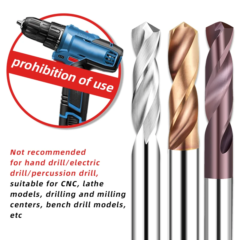Arestun Carbide Drill Bits Hard Metal Drills Tungsten Steel Twist Drill Bit For Metalworking CNC Lathe Drill Tools 1.0-20.0mm