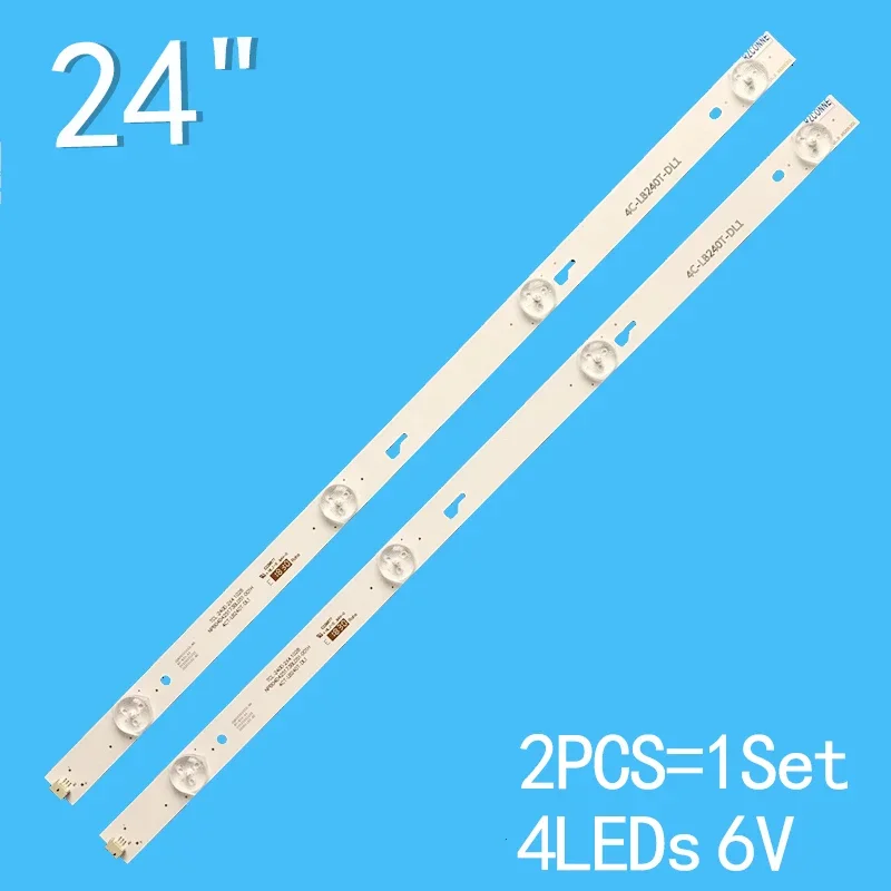 2pcs set led backlight strip for micro whale w49k y49 light bar 4c lb490t jf2l lvf490csdx 4c lb490t jf2l 76led 536mm 2pcs LED Backlight Strips For TCL-240D-2X4-1028 4C-LB240T-DL1 NPB04D425173BL051-001H