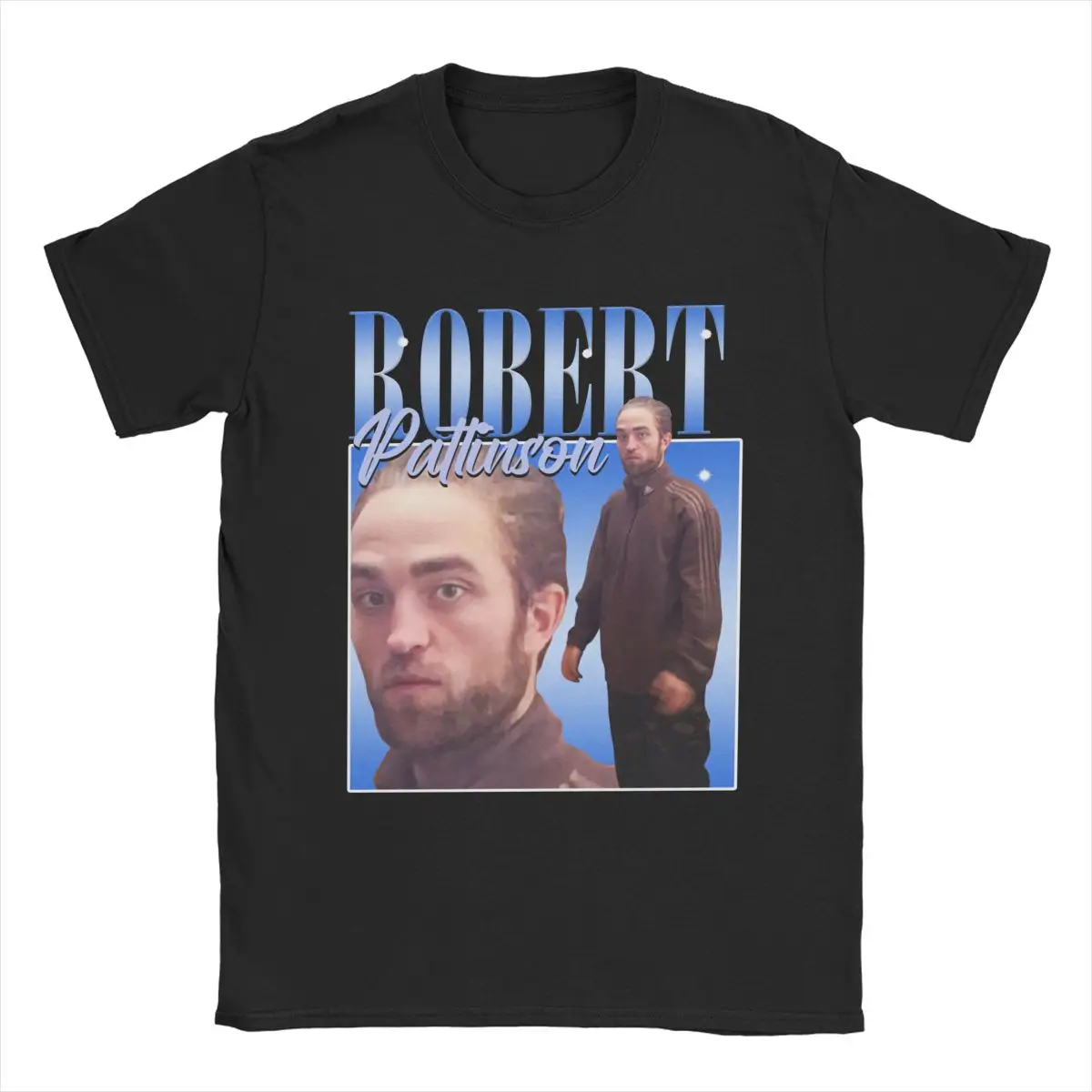 

Robert Pattinson Standing Meme T Shirt Men 100% Cotton Funny T-Shirts O Neck Tee Shirt Short Sleeve Tops Adult