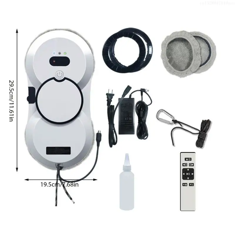 Window Cleaning Robot Vacuum Cleaner Robot Window Cleaner Electric Glass Window Cleaner Remote Control for Home R9UD 6