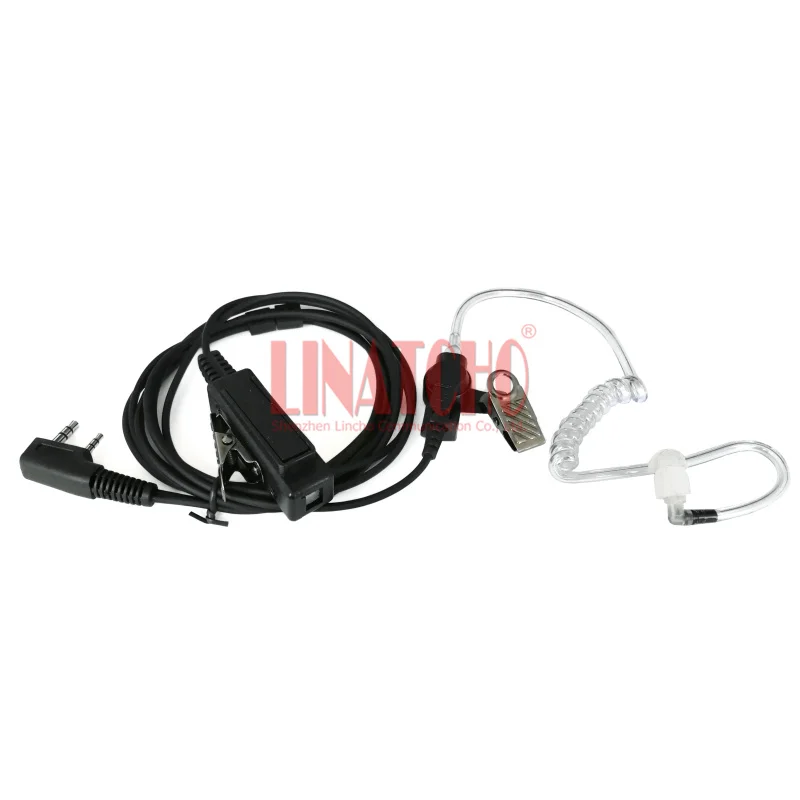 Good Quality Acoustic Air Tube Radio Walkie Talkie Earphone Earplug with Professional PTT Microphone