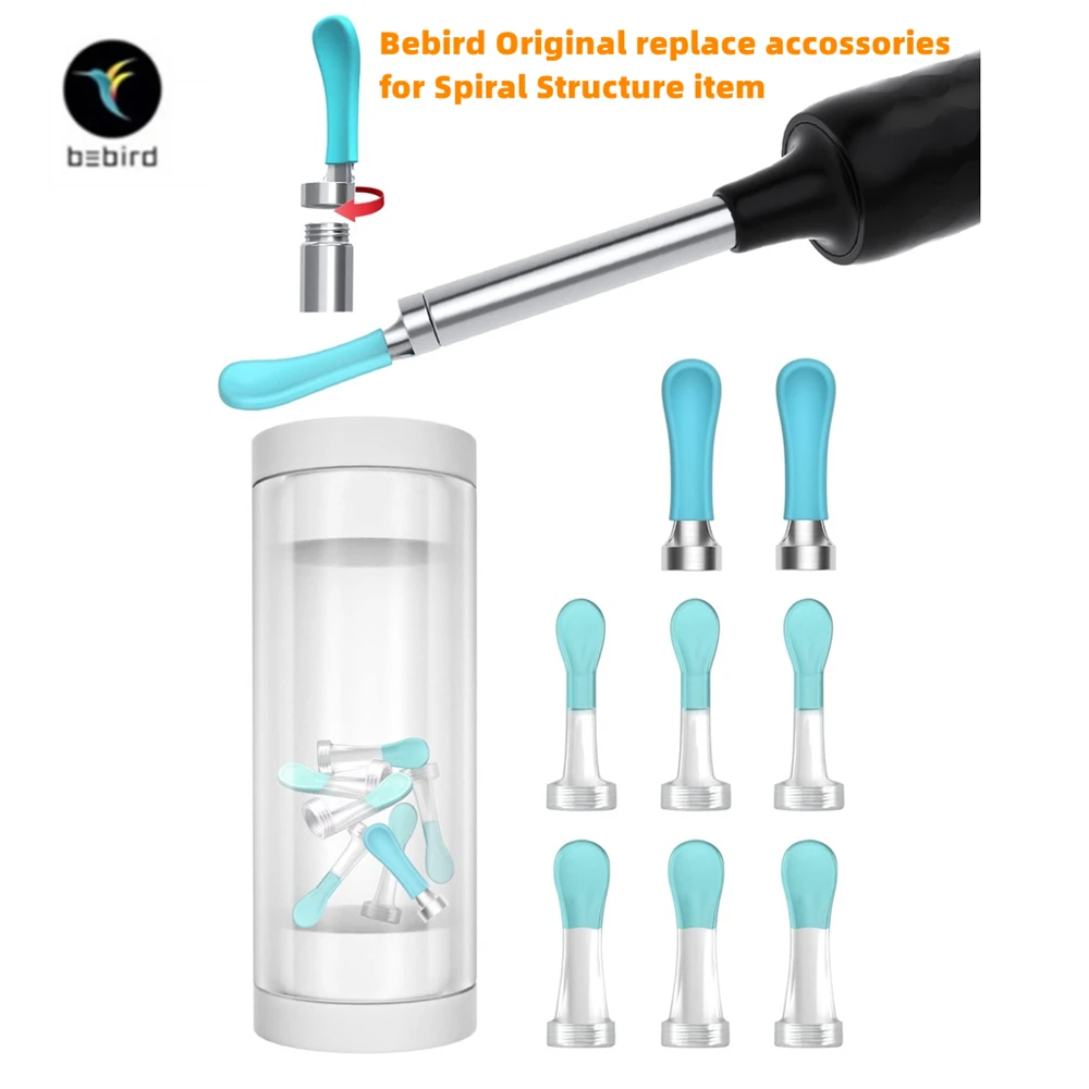 Bebird-Ear Cera Remoção Tool Set, Ear adesivo, Dicas de substituição original, colher, 2022R1 R3 X3 T15 D3PRO M9S