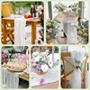 3pcs White Cheesecloth Table Runner Boho Gauze Cheese Cloth for Wedding Bridal Baby Shower Birthday Party Cake Table Decorations 5
