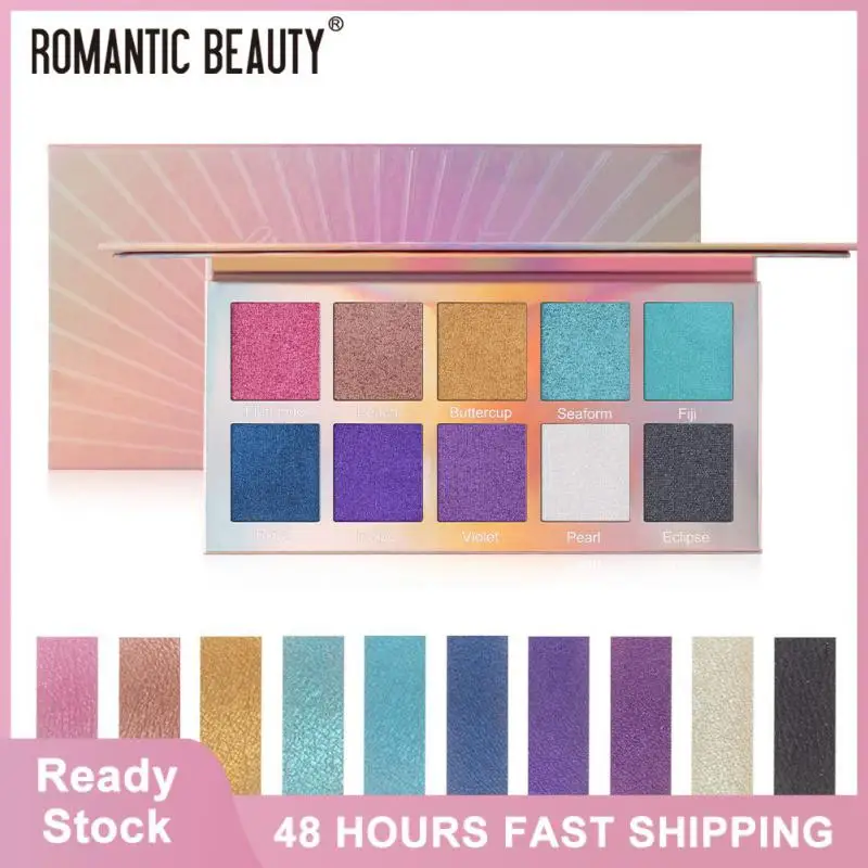 

10 цветов матовые Перламутровые тени для век стойкие фиолетовые синие пигменты ореол окрашивающая ПАЛИТРА Макияж Косметика Тени для век