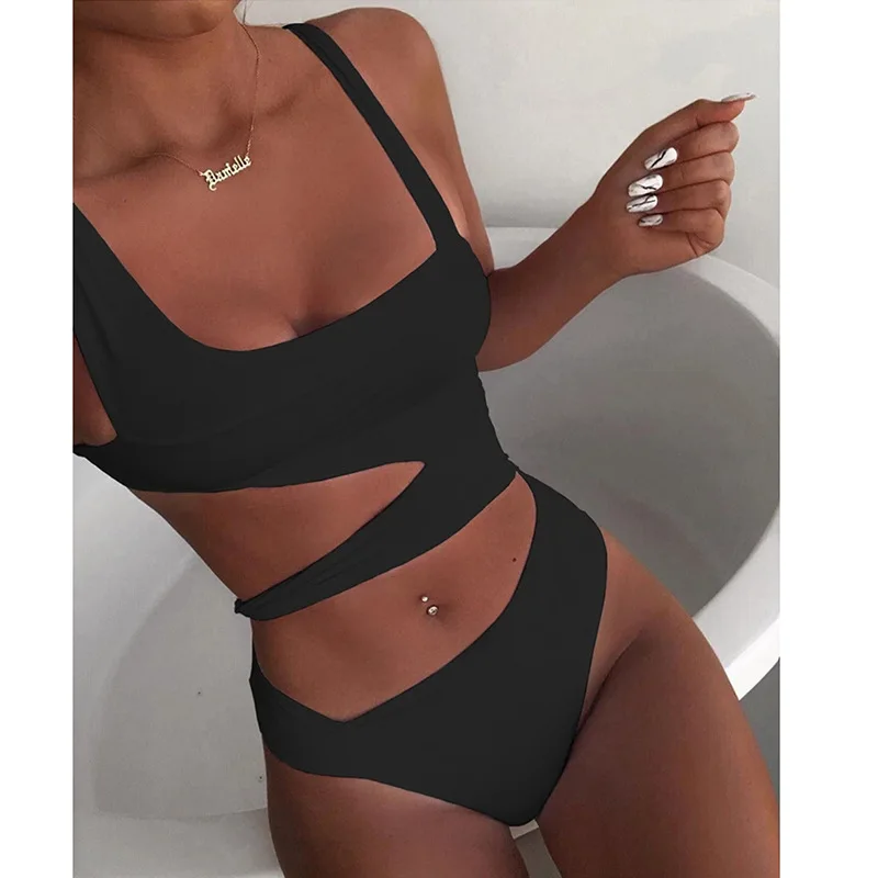 

Women Sexy Nightout Bodycon Bodysuits Sleeveless Hollow Out Bandbage Rompers Party Clubwear Hight Waist Playsuits Bikini 2023
