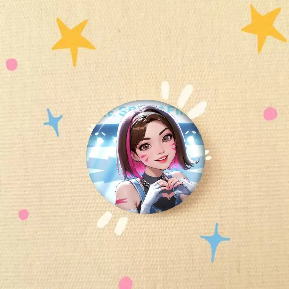 Handmade Overwatch Button Pin Brooch - Cartoon Badge