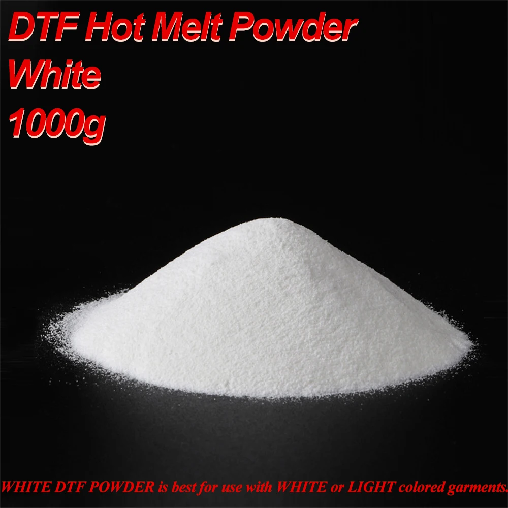 1000g DTF Hot Melt Transfer Powder Black or White Adhesive  For Epson Direct To Film T-Shirt Printing Machine