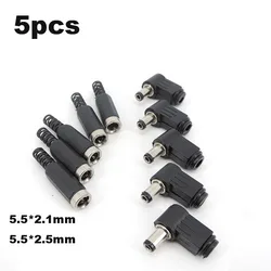 5.5MM * 2.5MM / 2.1MM DC male female Power Plug Jack Socket Adapter straight / Right angle 90 Degree Connector 5.5*2.5MM 5521