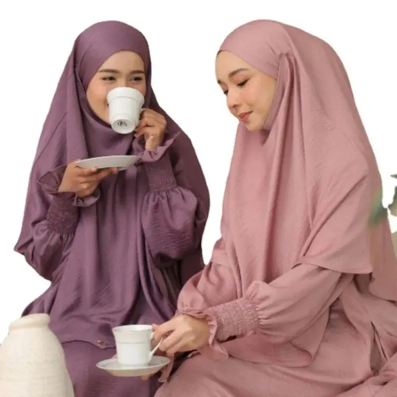 Trendy Elegant Kebaya New Style Muslim Dresses Two-piece Set Jalabiya for Women  Abayas for Women Dubai 2022