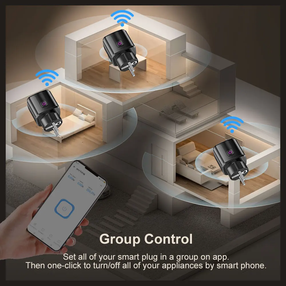 eWelink Zigbee Smart Plug Socket Timing/Countdown/Power Monitoring, Supports Hom