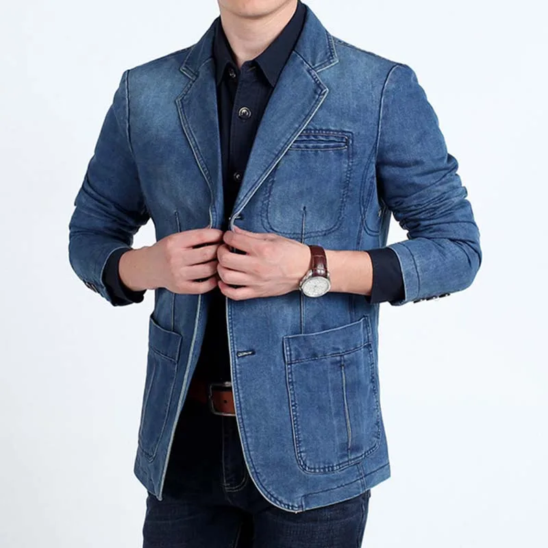 Suit Jackets Mens Denim Jacket Big Size Clothes Luxury Style Clothing Spring New Bomber Coats Winter Sweat Shirt Windbreakers