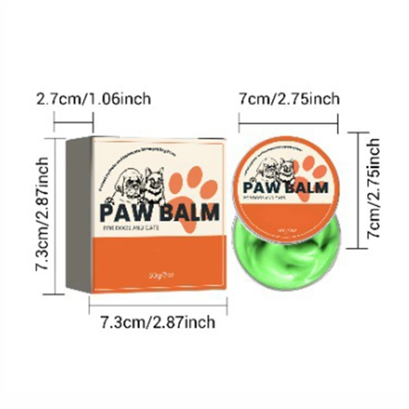 

60g Dogs Paw Balm Winter Pet Moisturizing Cream Natural Ingredient Cream for Pet Dry Paw&Nose Relieve Dryness Cream F1FB