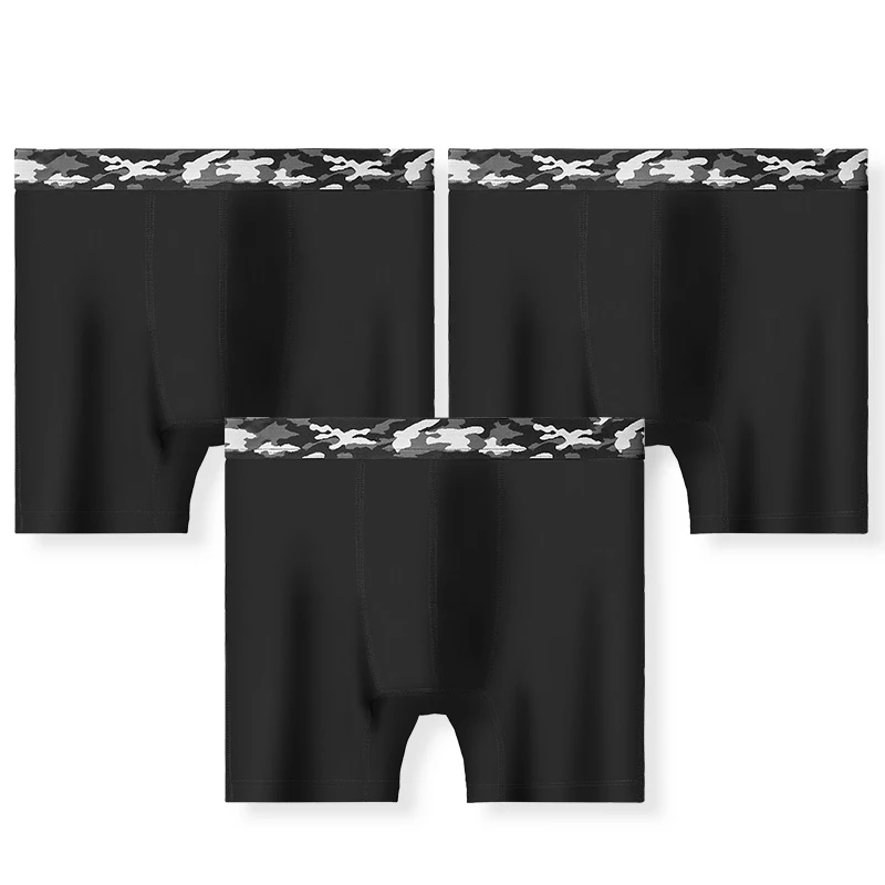 3 adet erkek iç çamaşırı, aşınma önleyici pamuklu külot, spor şişman pantolon, düz bacak pantolon, koşu nefes alabilen külot