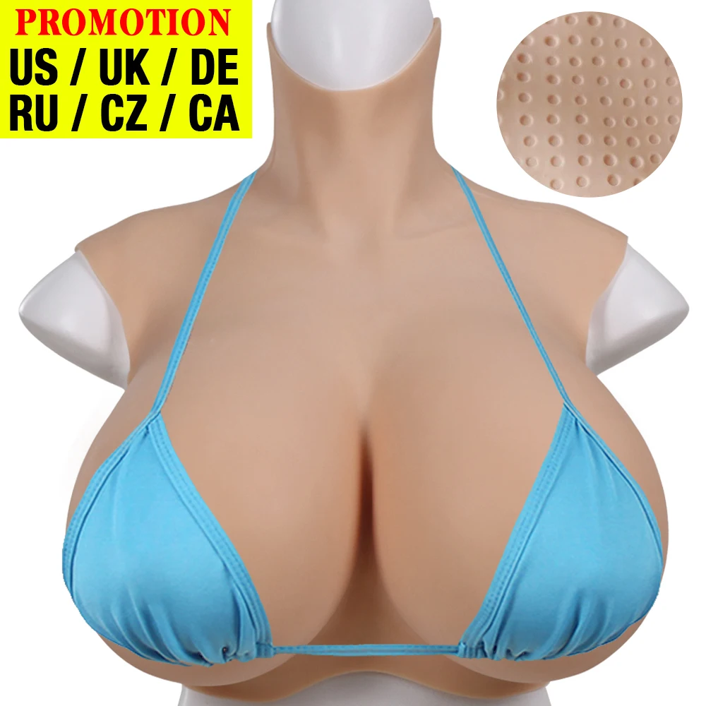 Fausse Poitrine En Silicone Pour Femme - Cosplay, Drag, Crossdressing - Bonnet E - Noir