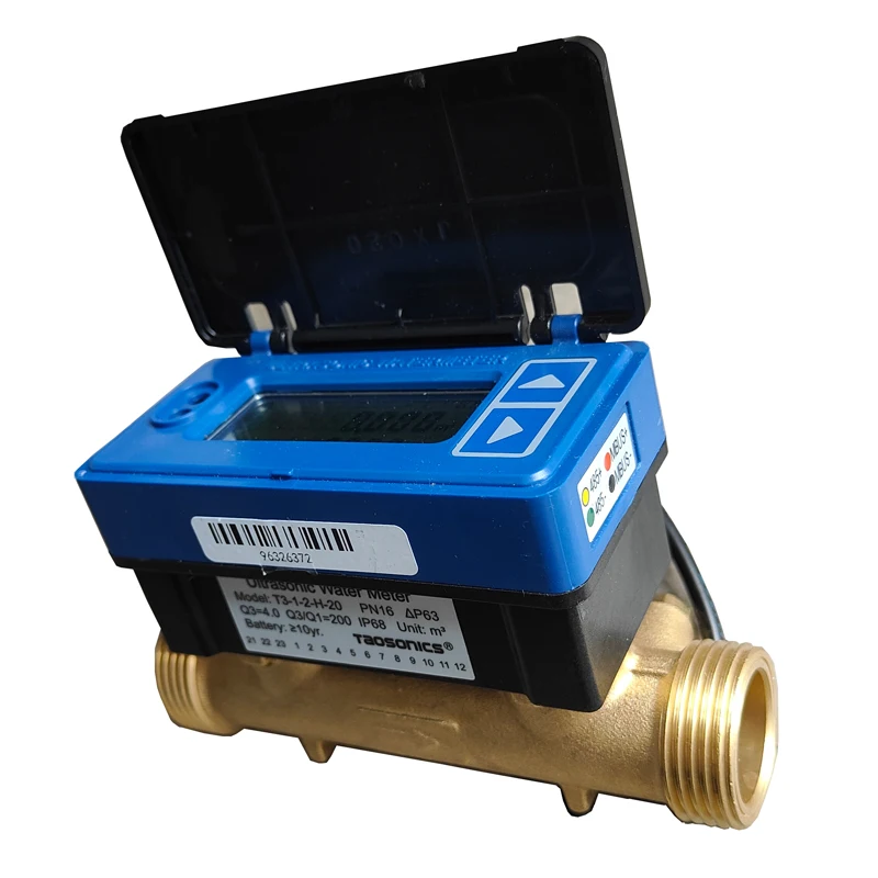 T3-1-2-H Ultrasonic Agricultural Irrigation Flow Water Meter Copper Pipe Thread-connection with RS485 & Mbus Output