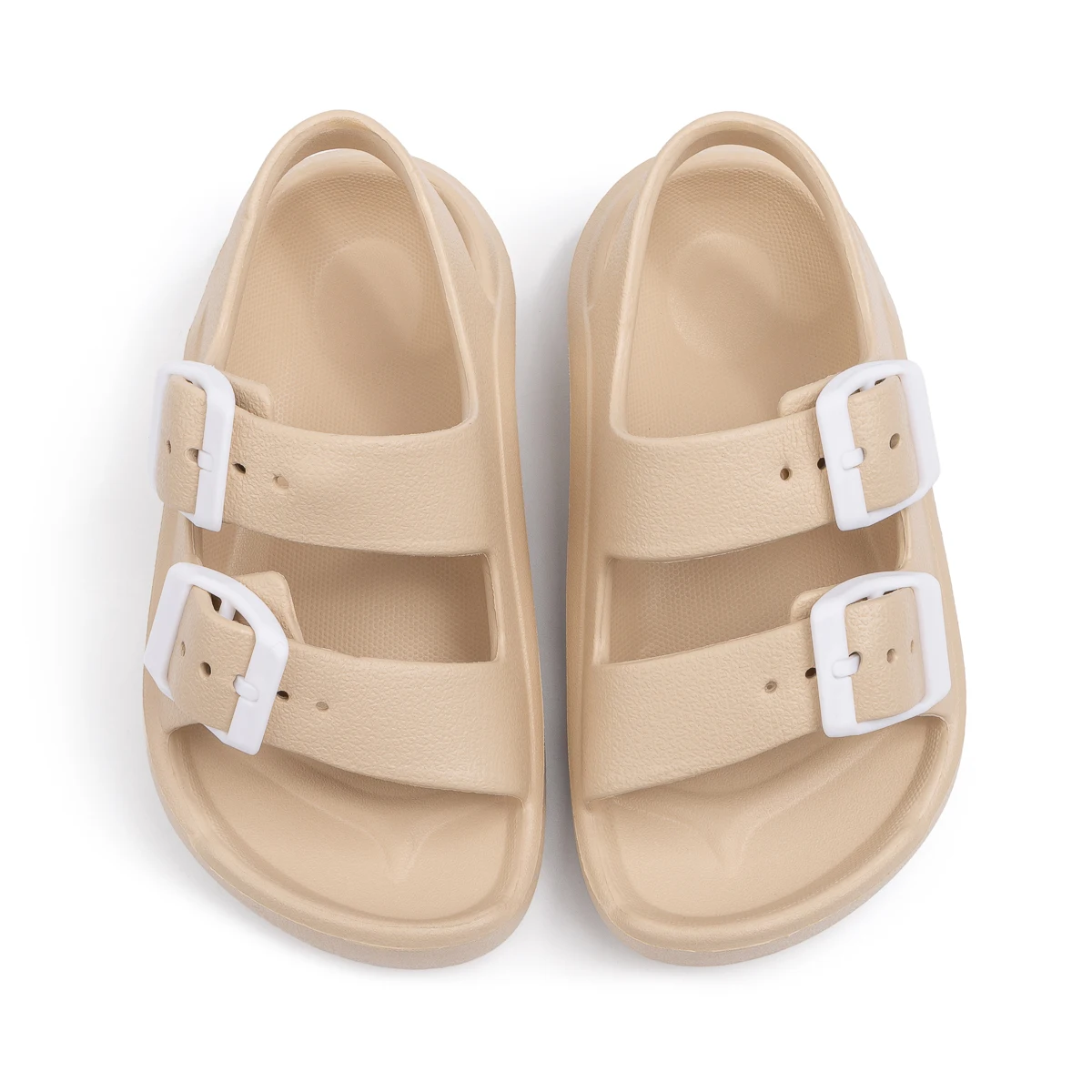 Jungen & Mädchen Doppelschnallen-EVA-Sandalen Kleinkinder Verstellbarer Rückenriemen Dicke Sohle Sommer-Strandschuhe – Detail 19