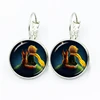New Arrival Le Petit Prince Round Stud Earring The Little Prince Jewelry Fairy Tale Glass Cabochon Womens Earrings Gift 1