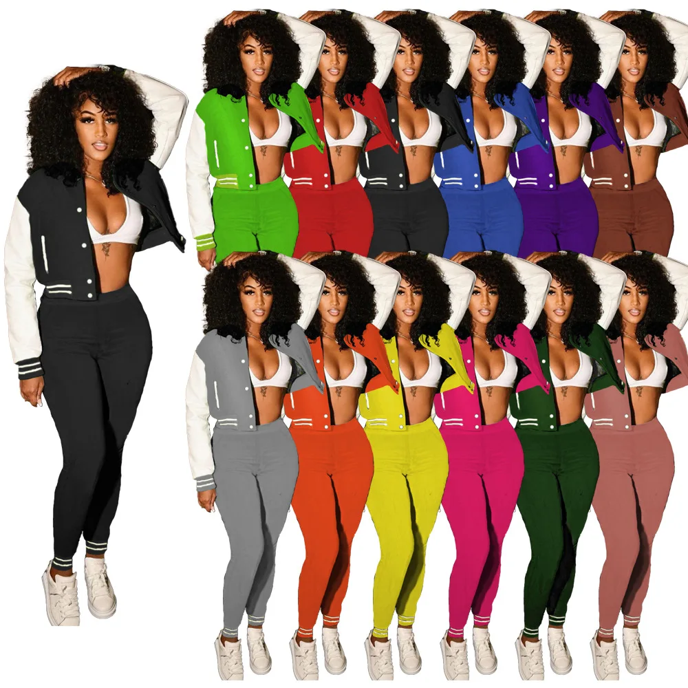 

Костюм спортивный женский зимний без рисунка, комплект из двух предметов, пиджак для бега, тренировочная одежда, на заказ