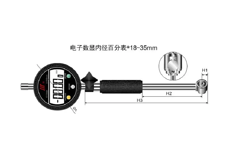내경 보링 라인 보링 라운드 브래킷 10 바 4 전면 장착 0-18mm 0.001 디지털 다이얼 인디케이터 게이지